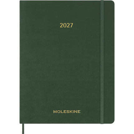 Moleskine Essential Planner 15 Month - Soft Cover - Weekly Vertical - XXL Myrtle Green 2027