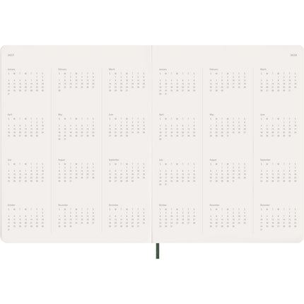 Moleskine Essential Planner 15 Month - Soft Cover - Weekly Vertical - XXL Myrtle Green 2027
