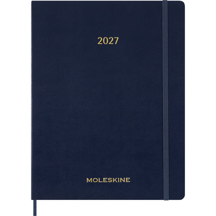 Moleskine Essential Planner 15 Month - Soft Cover - Weekly Vertical - XXL Sapphire Blue 2027