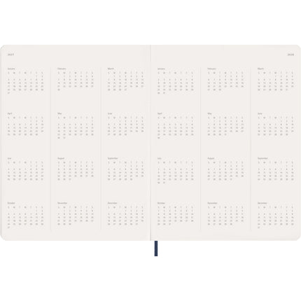 Moleskine Essential Planner 15 Month - Soft Cover - Weekly Vertical - XXL Sapphire Blue 2027
