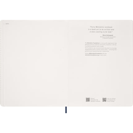 Moleskine Essential Planner 15 Month - Soft Cover - Weekly Vertical - XXL Sapphire Blue 2027