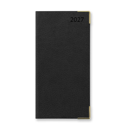 Letts of London - Diary - Connoisseur Slim - Week to View w/Appts - Black 2027