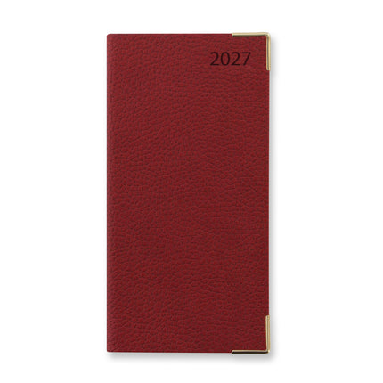 Letts of London - Diary - Connoisseur Slim - Week to View w/Appts - Red 2027