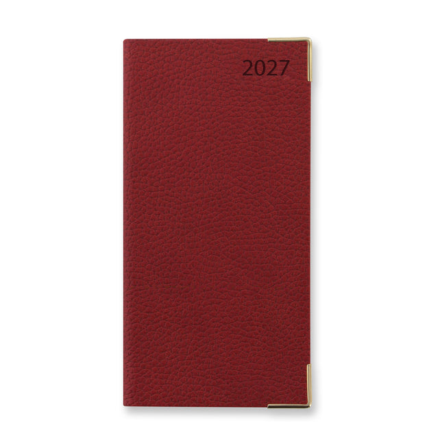 Letts of London - Diary - Connoisseur Slim - Week to View w/Appts - Red 2027