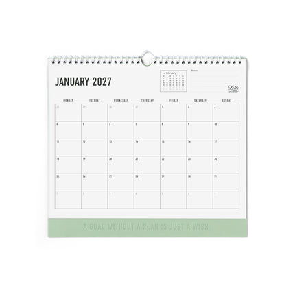 Letts of London - Wall Calendar - Conscious - 300x270mm - Sage 2027