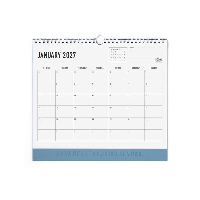 Letts of London - Wall Calendar - Conscious - 300x270mm - Ocean 2027
