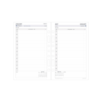 Debden Dayplanner - Desk - Day to a Page - Refill 2027