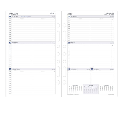 Debden Dayplanner - Desk - Week to View - Refill 2027