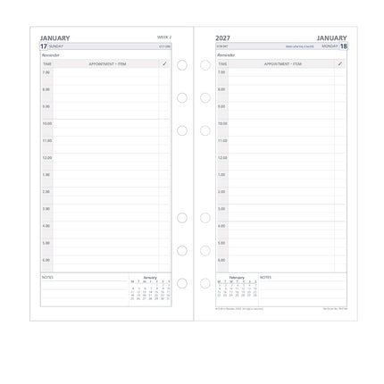 Debden Dayplanner - Personal - Day to a Page - Refill 2027
