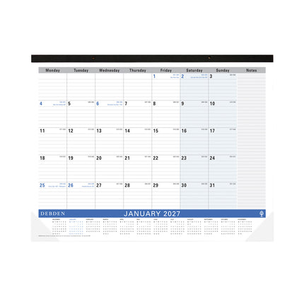 Debden Desktop Planner - Month to View - 2027