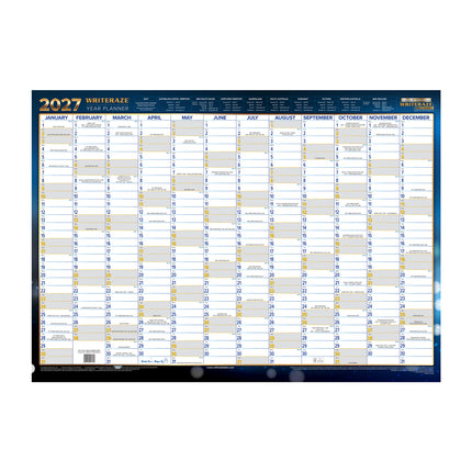 Writeraze Wallplanner - 500x700mm - Laminated - 2027