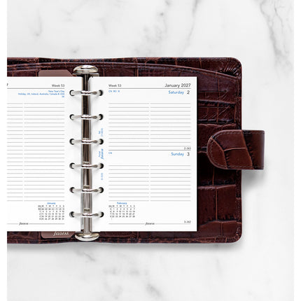 Filofax Refill - Classic - Day Per Page With Appointments - Pocket - 2027
