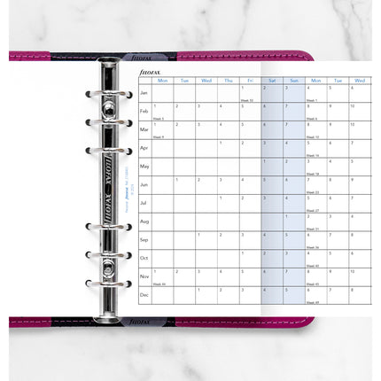 Filofax Refill - Year Planner Horizontal - Personal - 2027