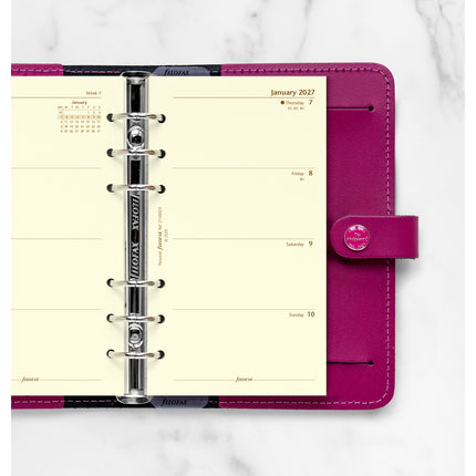 Filofax Refill - Classic - Week To View - Personal - Cotton Cream - 2027