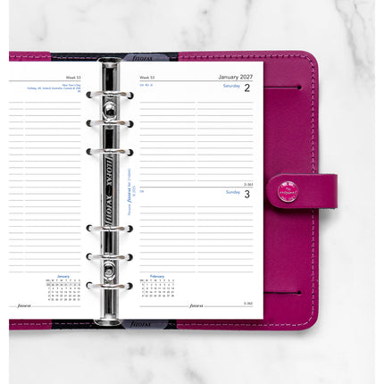 Filofax Refill - Classic - Day Per Page With Appointments - Personal - 2027