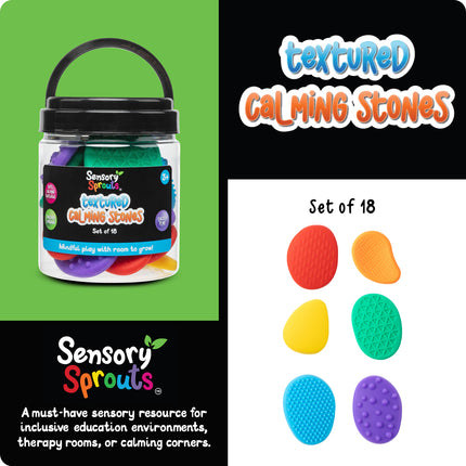 Sensory Sprouts Textured Calming Stones - Set of 18