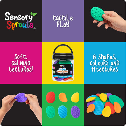 Sensory Sprouts Textured Calming Stones - Set of 18