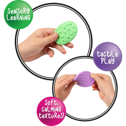Sensory Sprouts Textured Pastel Calming Stones - Set of 18