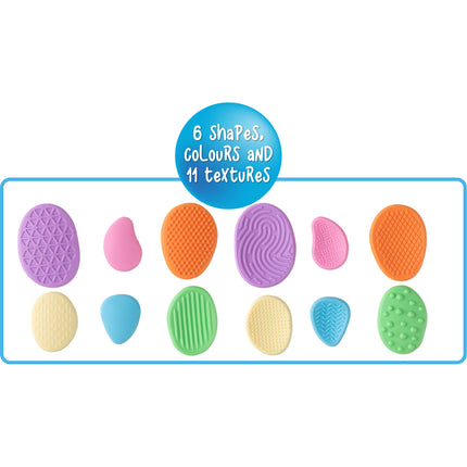 Sensory Sprouts Textured Pastel Calming Stones - Set of 18