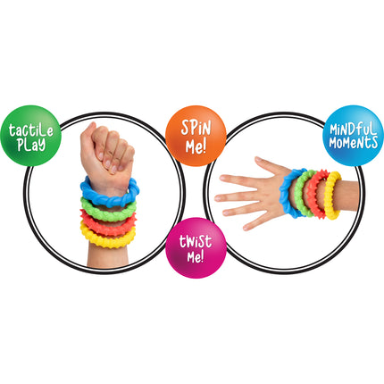 Sensory Sprouts Textured Fidget Bracelets - Set of 4