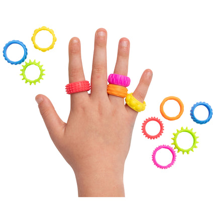 Sensory Sprouts Textured Fidget Rings - Set of 12