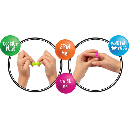 Sensory Sprouts Textured Fidget Rings - Set of 12