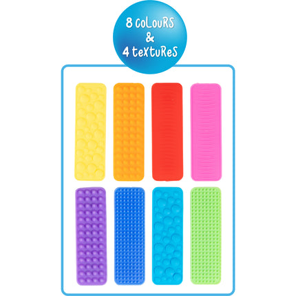 Sensory Sprouts Textured Fidget Strips - Set of 8