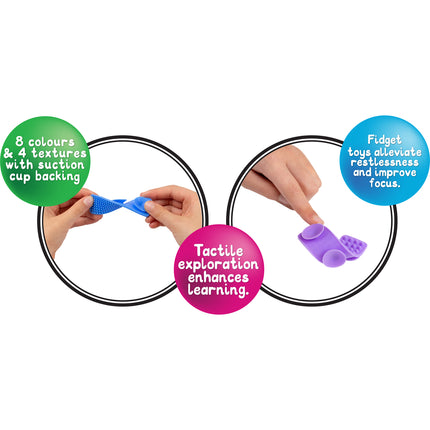 Sensory Sprouts Textured Fidget Strips - Set of 8