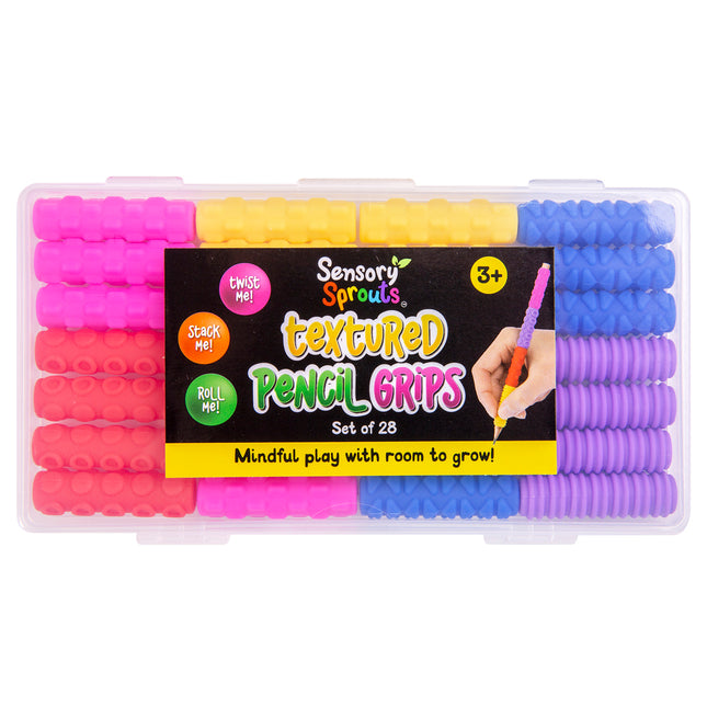 Sensory Sprouts Textured Pencil Grips - Set of 28