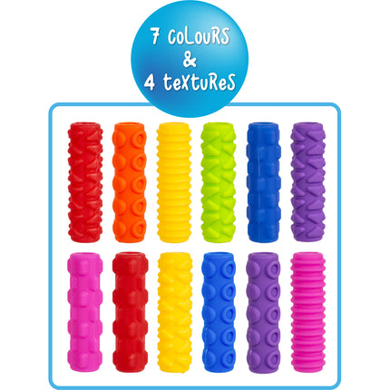 Sensory Sprouts Textured Pencil Grips - Set of 28