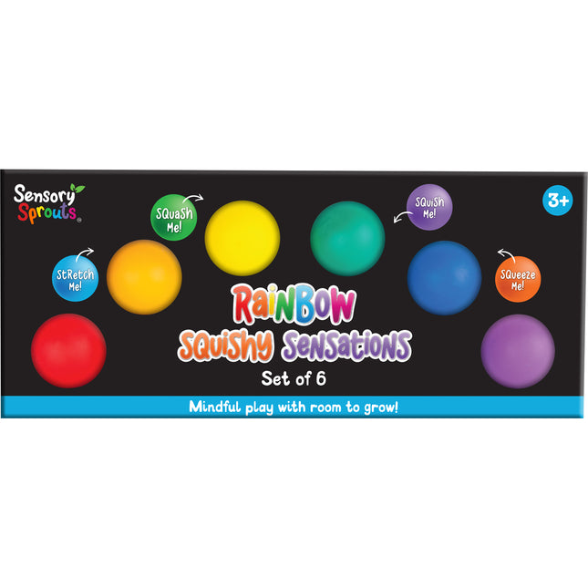Sensory Sprouts Rainbow Squishy Sensations - Set of 6