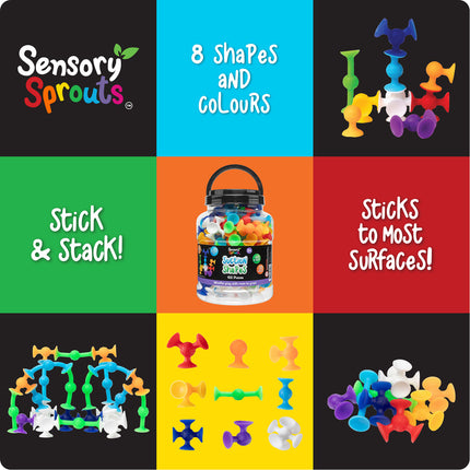 Sensory Sprouts Suction Pieces - Jar of 100