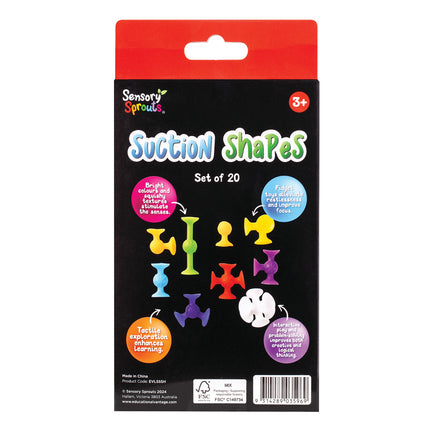 Sensory Sprouts Suction Shapes - Set of 20