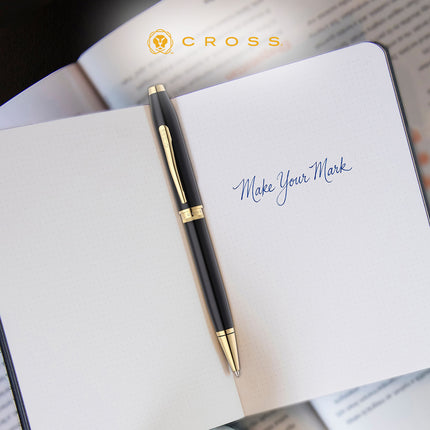 Cross Foundry - Black Lacquer w/Gold Trim - Ballpoint Pen