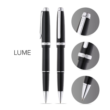 Cross Lume - Obsidian Black w/Chrome Trim  - Ballpoint Pen