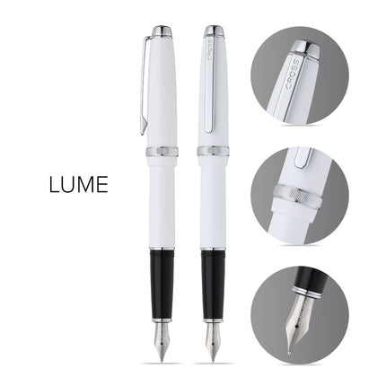 Cross Lume - White Fountain Pen - Medium