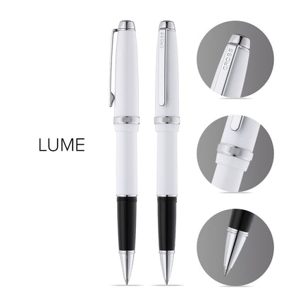 Cross Lume - White w/Chrome Trim  - Ballpoint Pen