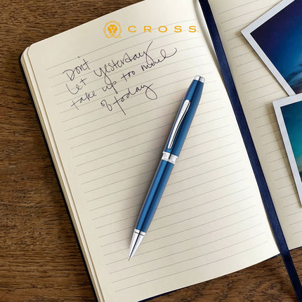 Cross Foundry - Blue Lacquer w/Chrome Trim - Ballpoint Pen