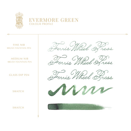 Ferris Wheel Press Fountain Pen Ink - Evermore Green