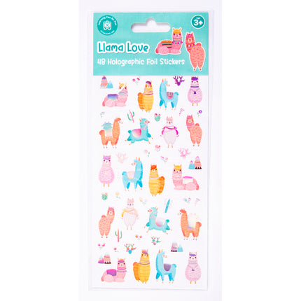 LCBF Holographic Sticker Set Llama Love
