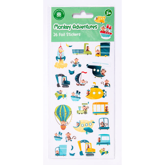 LCBF Foil Sticker Set Monkey Adventures