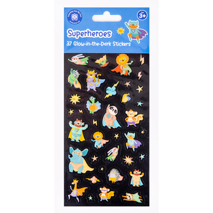 LCBF Glow Sticker Set Superheroes