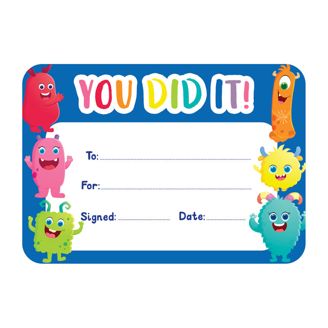 LCBF Giggle & Grow - You Did It Certificates - Pack of 30
