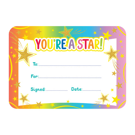LCBF Giggle & Grow - You're a Star Certificates - Pack of 30