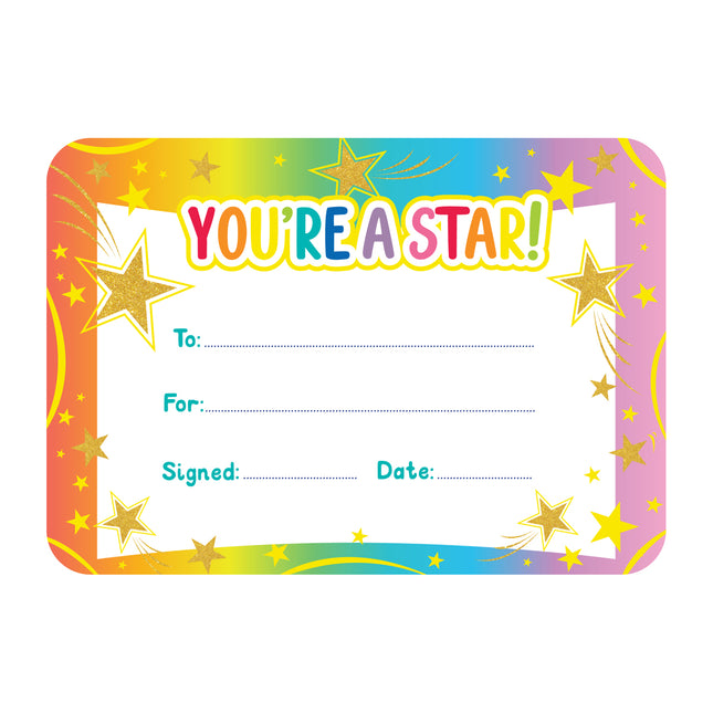 LCBF Giggle & Grow - You're a Star Certificates - Pack of 30