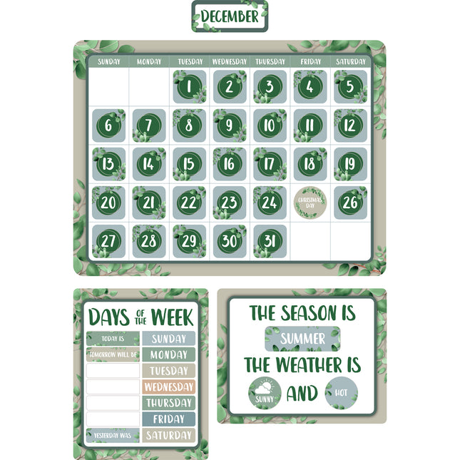 LCBF Eucalyptus Essentials - Calendar Bulletin Board Set