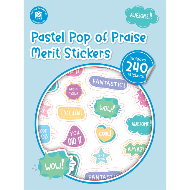 LCBF Pop of Praise Pastel Merit Stickers