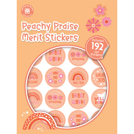 LCBF Peachy Praise Merit Stickers