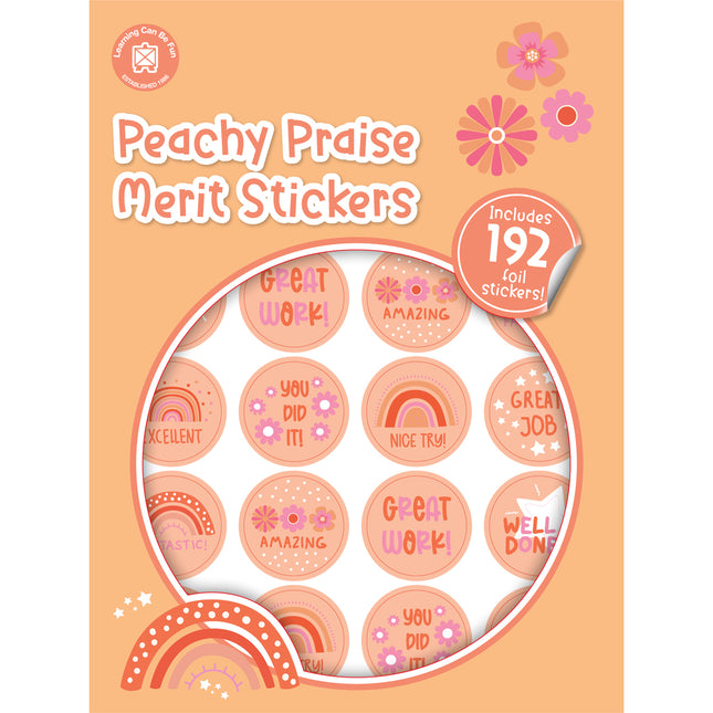 LCBF Peachy Praise Merit Stickers