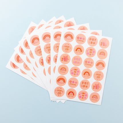 LCBF Peachy Praise Merit Stickers
